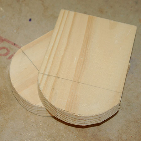 Use a jigsaw and clean-cut blade to cut the curve