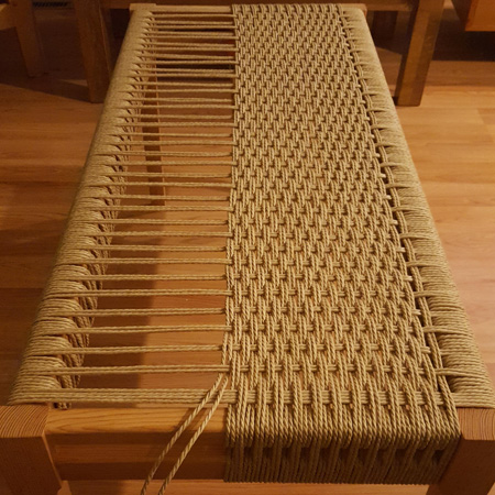 HOME-DZINE - Weave with Danish cord - Mark Edmundson featured this beautiful weave bench on Fine Woodworking and we have included his step-by-step tutorial videos below. We've also included a Pinterest link to hundreds of furniture weaving projects that may spark your creativity.