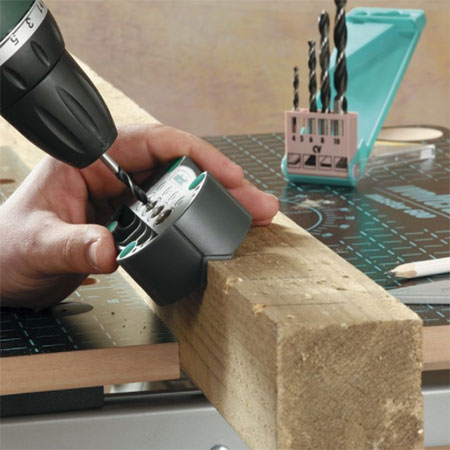 HOME-DZINE | Tools on Special - Wolfcraft Accumobil Drill Guide for drilling rectangular holes in a speedy and simple way