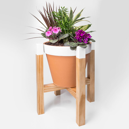 DIY wooden plant stand