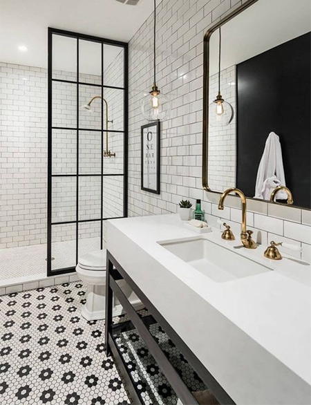 Classic Black & White Bathrooms