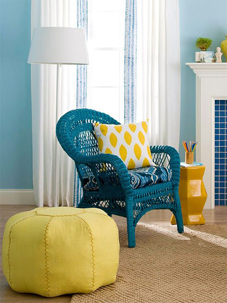 HOME-DZINE | Wicker Furniture - Rust-Oleum spray paint offers endless opportunities to update almost any type of furniture, but it's the ideal choice for giving wicker or cane indoor and outdoor furniture a new look.