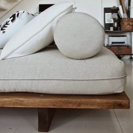 HOME-DZINE | DIY Furniture Ideas - Layer your new DIY Day Bed with assorted cushions and pillows.