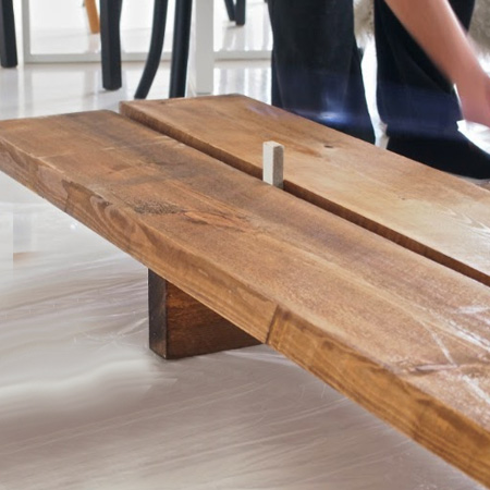 HOME-DZINE | DIY Furniture Ideas - To make your own DIY Day Bed, pop into Builders Warehouse or timber merchant and ask for scaffolding planks - or planks 50mm thick x 200mm wide. These are available unfinished and rough-cut, so you will need to sand them, but they look beautiful when stained and waxed.