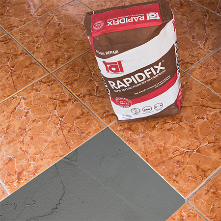 HOME-DZINE | Tiling Tips - TAL Rapidfix is a rapid-set patch and repair compound that is used to fill up areas where tiles have been removed, so that they are level with the surrounding tiles. Allow repairs cure according to the pack guidelines before proceeding.