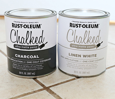 rust-oleum chalked paint for tiled floors