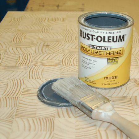 rust-oleum ultimate polyurethane natural matte over wood slices