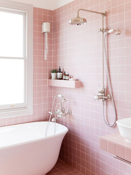 pink bathrooms are back