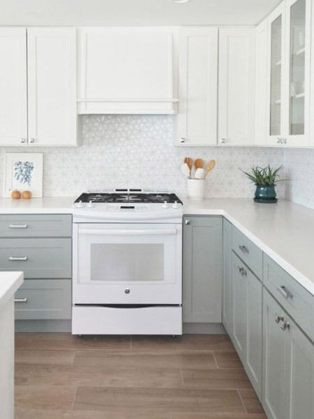 The two-tone kitchen trend is all about painting the upper and lower cabinetry