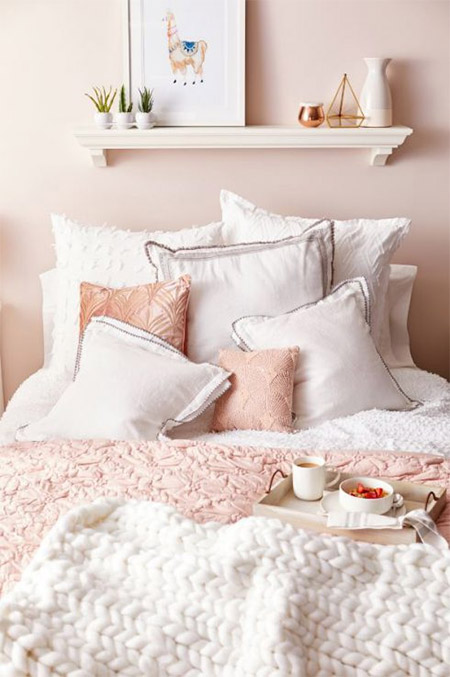 Blushing makeover for a bedroom