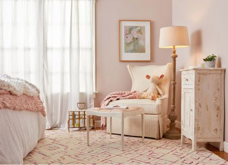 Blushing makeover for a bedroom