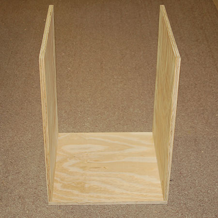 BELOW: Top attached to side sections.