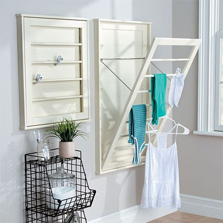 wall mounted adjustable laundry drying rack