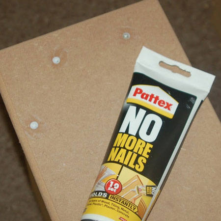fill holes with adhesive