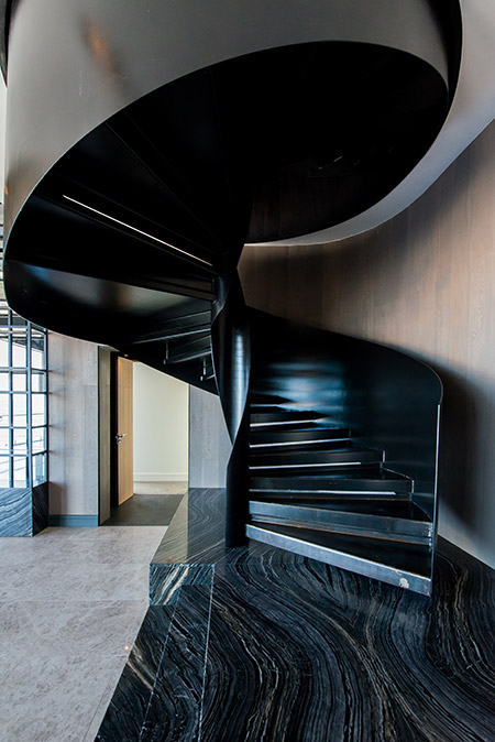 Fairmont Penthouse - The astounding circular stairwell allows easy access to the breath-taking rooftop which has exceptional views of the Sea Point surroundings.