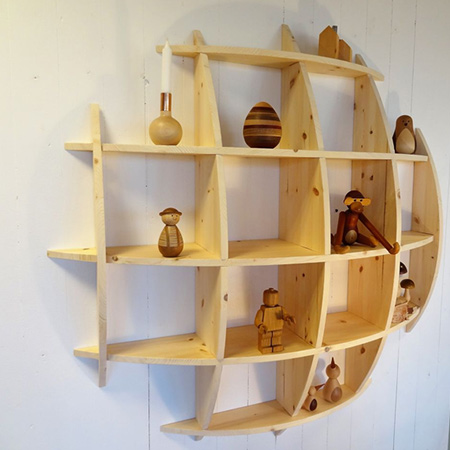 Make this pine knick knack shelf to fill up a blank wall and be an interesting feature.