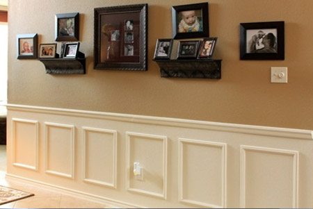 use moulding and paint to turn a plain wall into an eye-catching feature wall