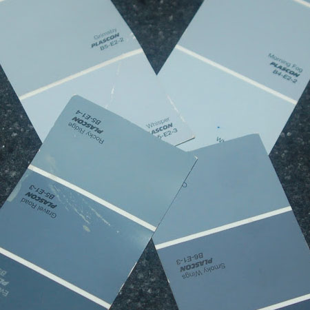 paint swatches for pullout pantry