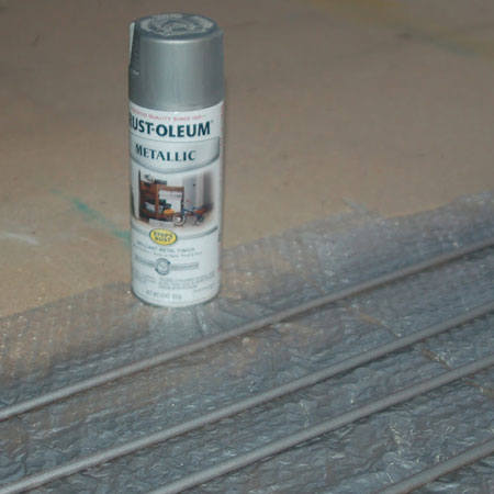 Rust-Oleum metallic spray for pullout pantry