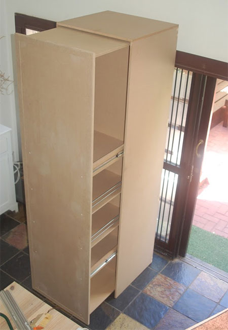 finished pullout pantry