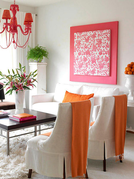 add colour to a bland room