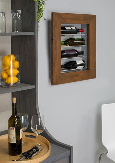 par pine wine display frame