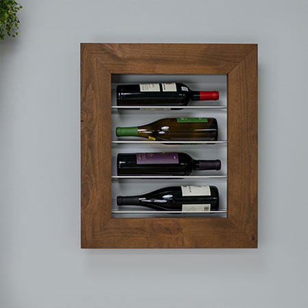 PAR pine wine display case
