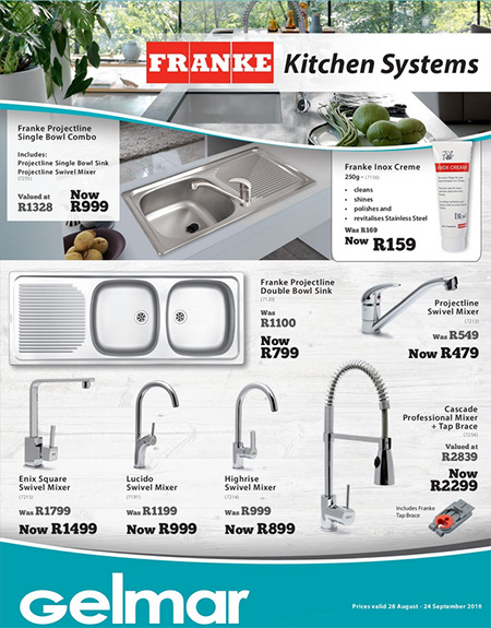 replace kitchen sink with accessories from Gelmar