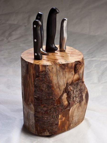 log knife block