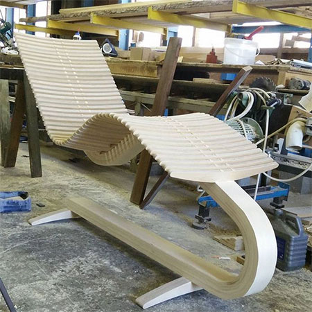 plywood lounger chair
