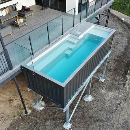 Shipping Containers converted into Swimming Pools