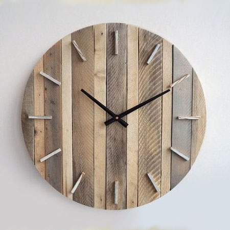 diy wood plank wall clock