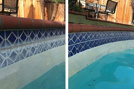 Remove Hard Water Stains from around Swimming Pool
