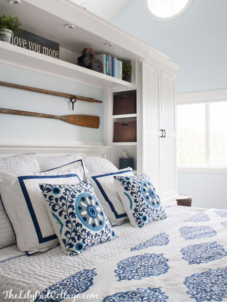 use the space around the bed for storage