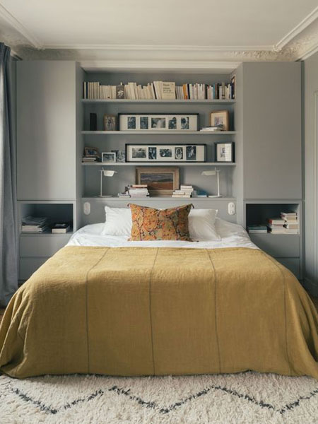 ideas for storage around the bed