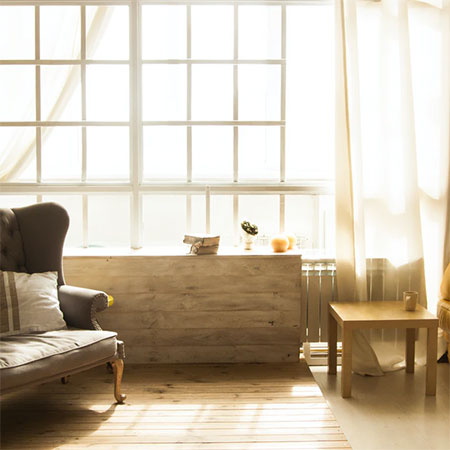 MOVE FURNITURE AWAY FROM WINDOWS OR GLASS DOORS