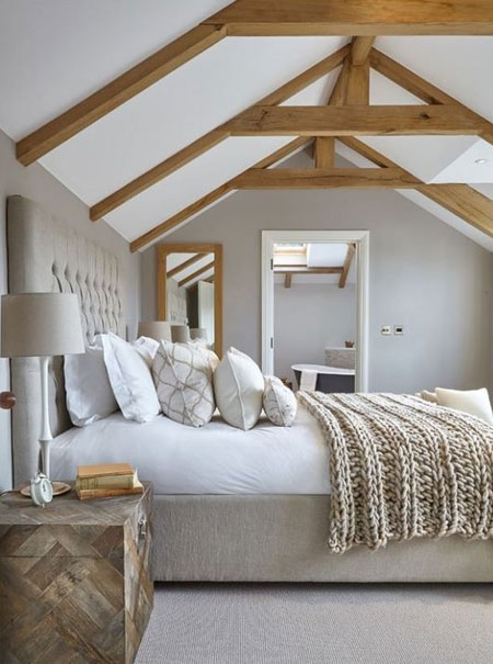 muted colours for bedroom to feel larger