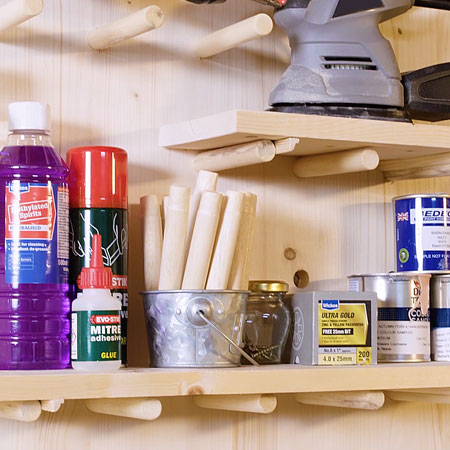 how to make pegboard storage wall