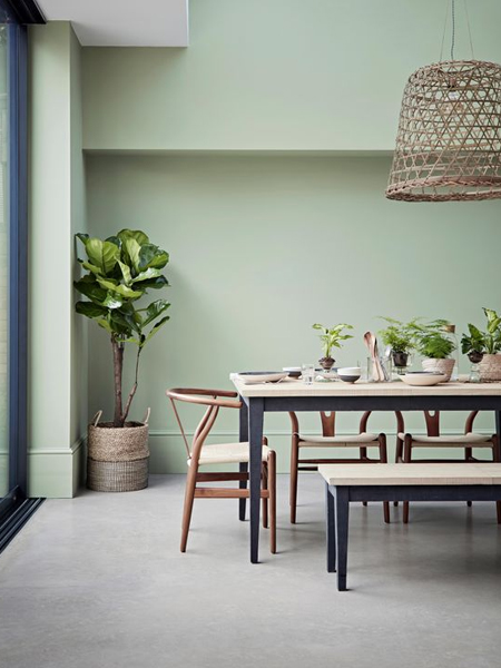 ideas for green dining room