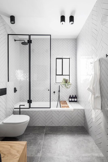 combined bath and shower family bathroom
