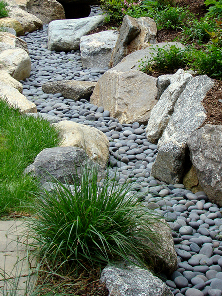 instructions for dry river bed garden