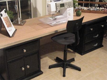 Hollow core door makes a great home office desk