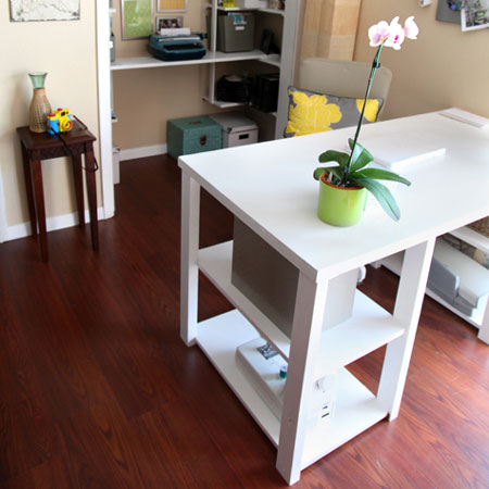Hollow core door makes a great home office desk