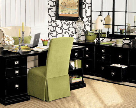 Decorate for a glamorous home office