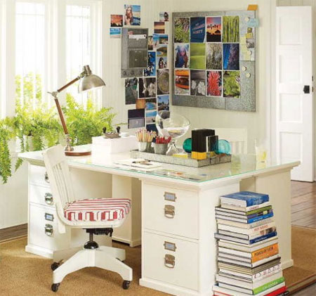 Decorate for a glamorous home office