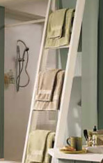 Add towels in colours to coordinate with your decorating scheme