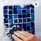 Mosaic tiles are easy to apply