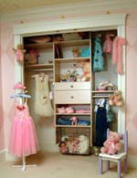 Fit for a princess - a closet has been transformed into a 'dressing up' area