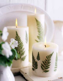 Deorative candles can be quite expensive - try your hand at decorating your own candles