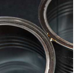 Recycled cans make a wine rack